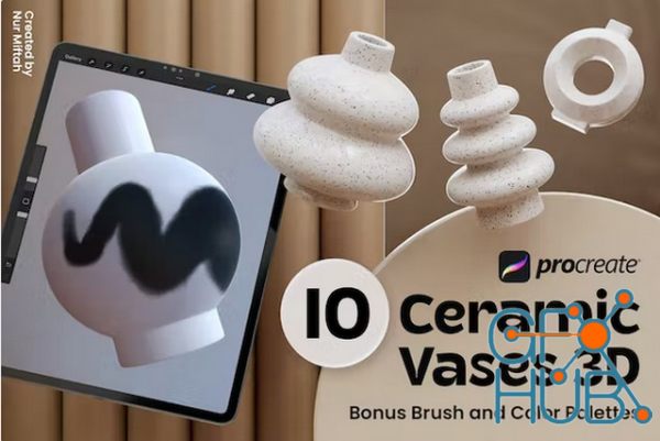Envato – Procreate 3D Ceramic Vases Brushes