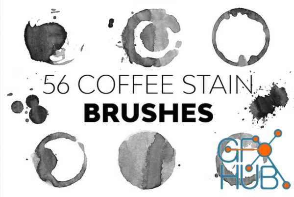 Envato – 56 Coffee Stain Brushes