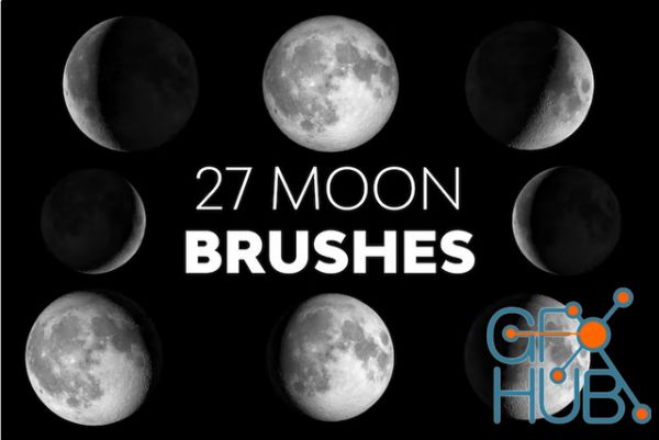 Envato – 27 Moon Brushes