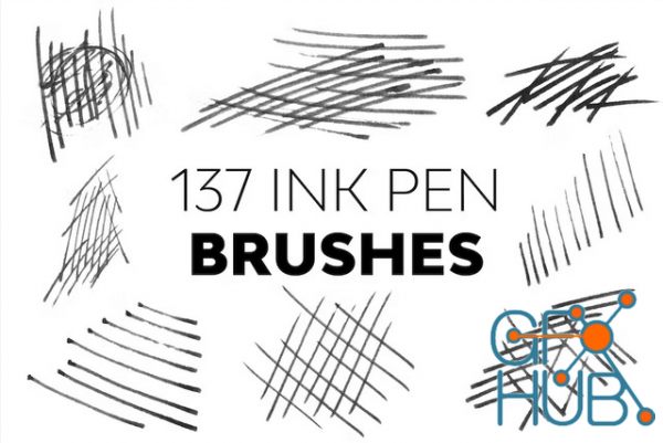 Envato – 137 Ink Pen Brushes