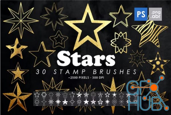 Envato – 30 Stars Photoshop Stamp Brushes