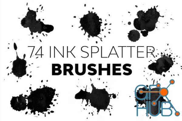 Envato – 74 Ink Splatter Brushes