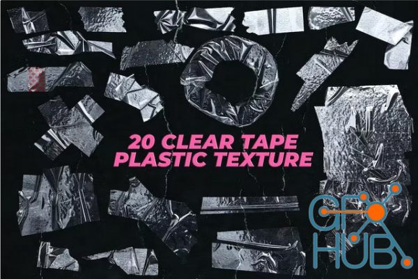 Envato – 20 Clear Tape Plastic Overlay Texture