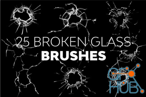 25 Broken Glass Brushes
