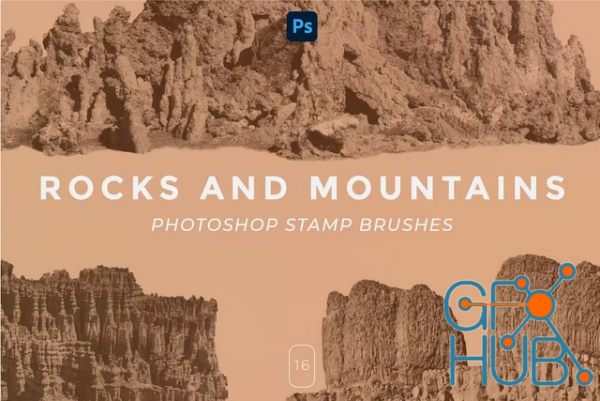 Envato – Rocks and Mountains Stamp Brushes